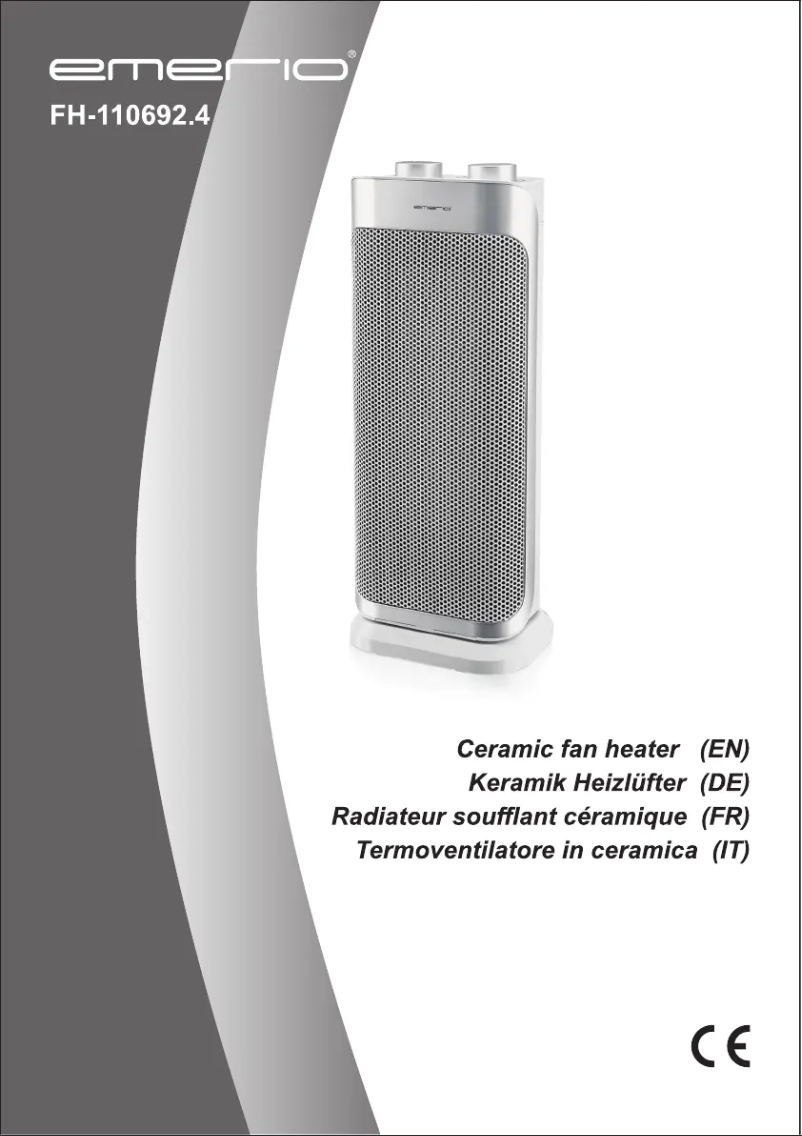 Page n°1 - Manuel utilisateur Emerio FAN-110692