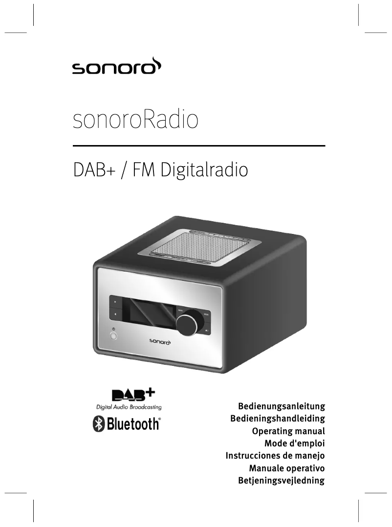 Página 1 del manual Manual de usuario Sonoro Radio SO-110