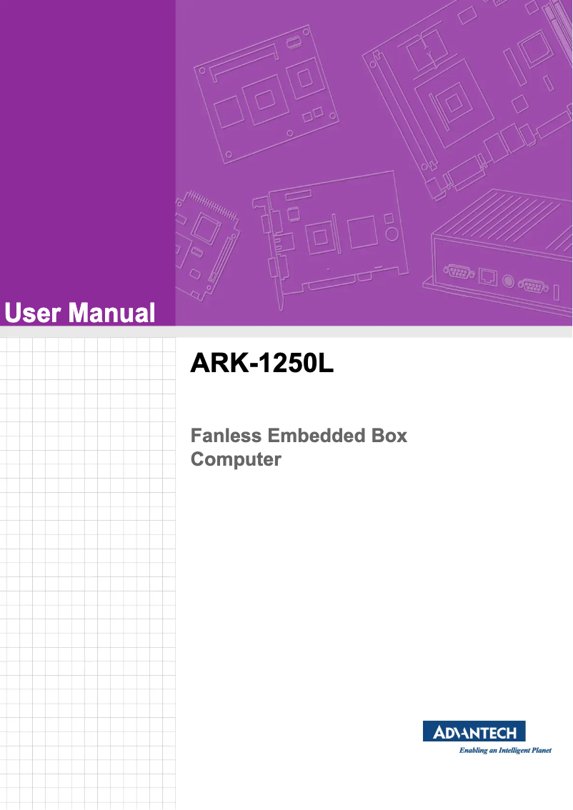 Page n°1 - Manuel utilisateur Advantech ARK-1250L-S5A1
