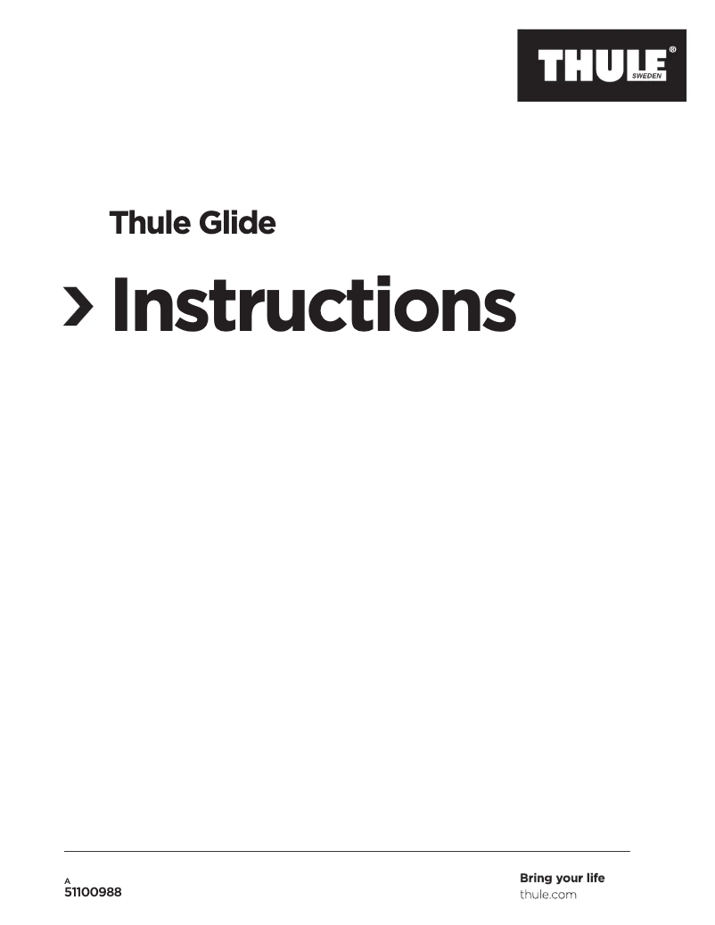Página 1 del manual Manual de usuario Thule Glide