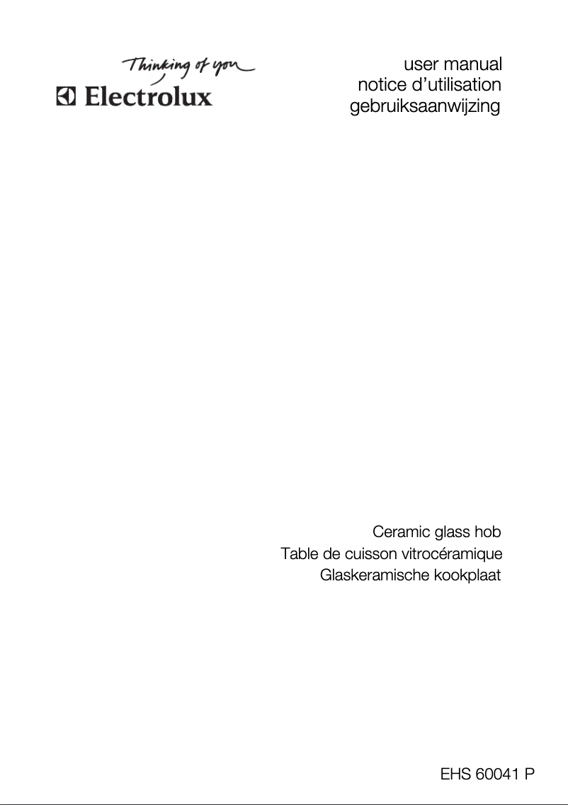 Page n°1 - Manuel utilisateur Electrolux EHS60041P