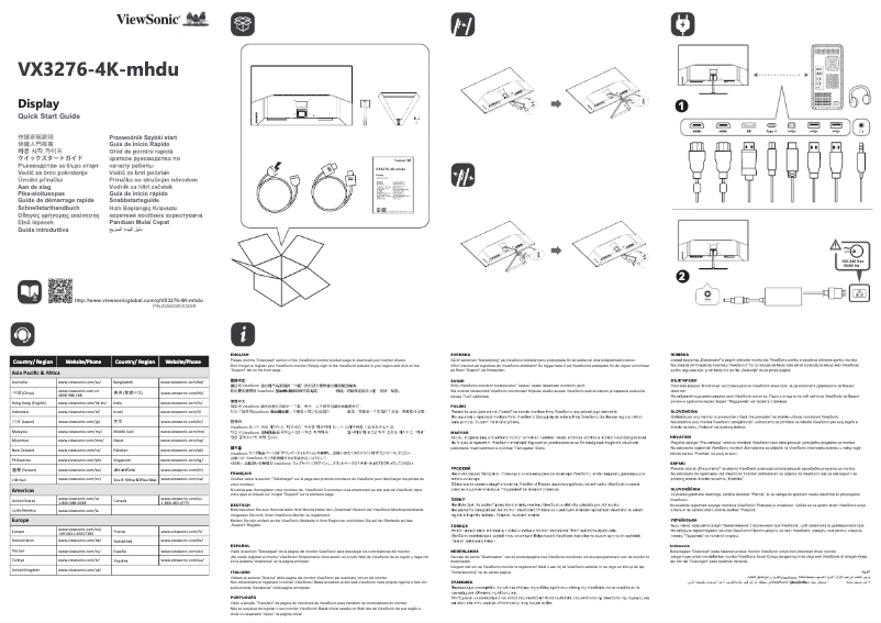 Página 1 del manual Guía de inicio rápido Viewsonic VX3276-4K-mhdu