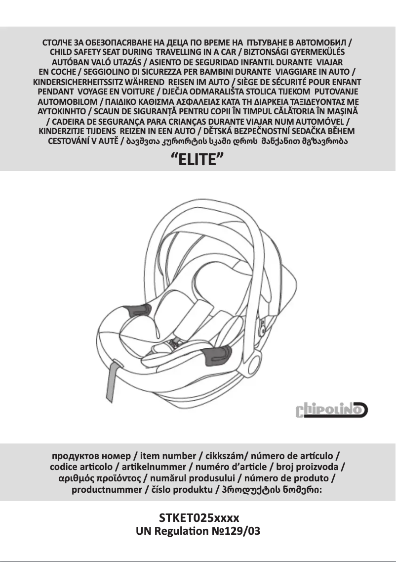 Page n°1 - Manuel utilisateur Chipolino Elite