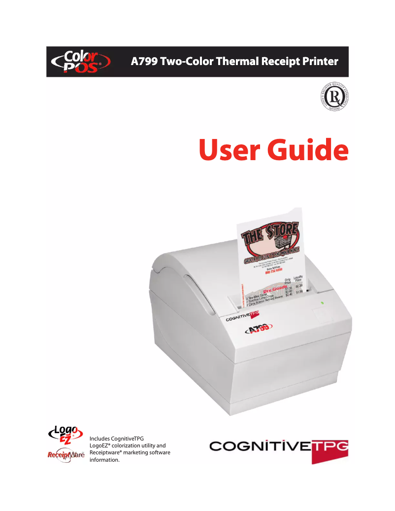 Page 1 de la notice Manuel utilisateur Cognitive TPG A799-780E-TI00