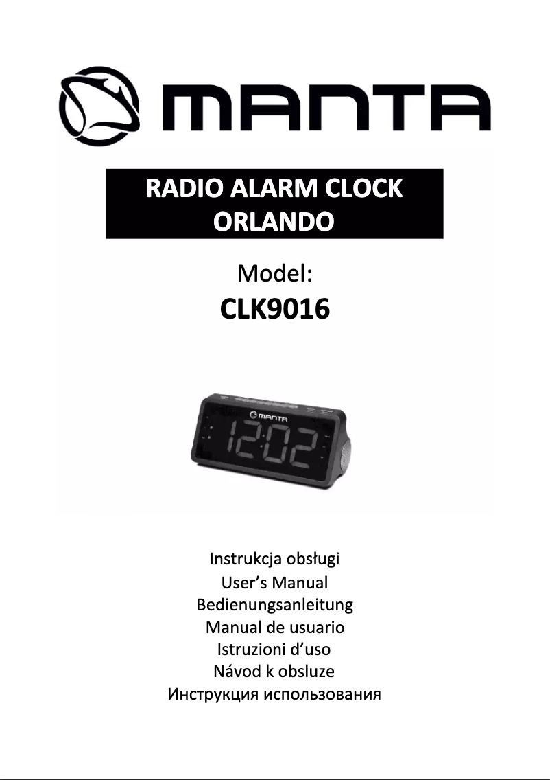 Página 1 del manual Manual de usuario Manta Orlando CLK9016