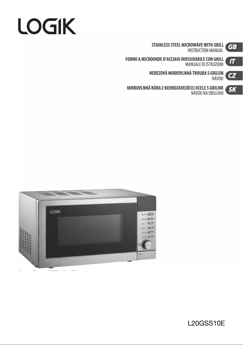 Imagen de la primera página del manual del dispositivo L20GSS10E