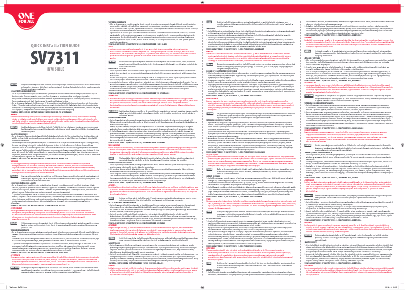 Image de la première page du manuel de l'appareil SV 7311