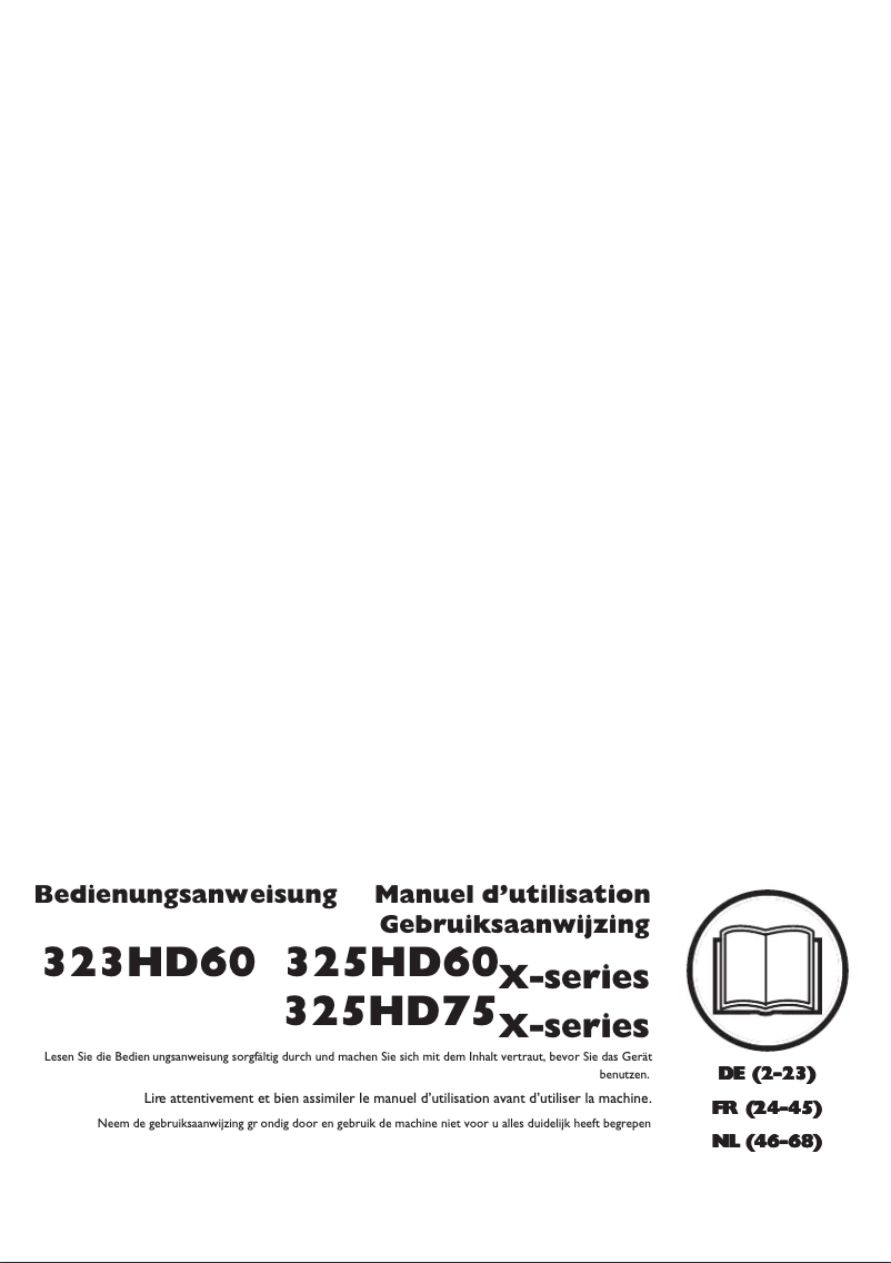 Page n°1 - Manuel utilisateur Husqvarna 323HD60