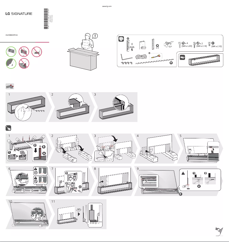 Page 1 de la notice Manuel utilisateur LG Signature ZX OLED88ZXPUA