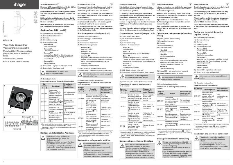 Image de la première page du manuel de l'appareil REU512X