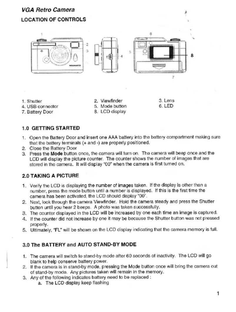Page 1 of the manual User Manual Philips MIC4013SB