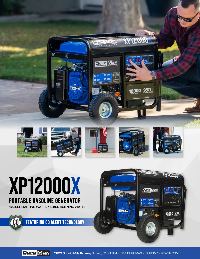 Page n°1 - Fiche technique DuroMax XP12000X