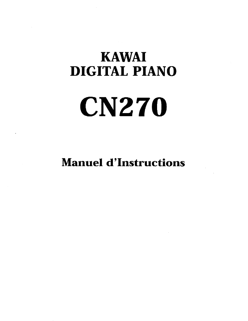 Image de la première page du manuel de l'appareil CN270
