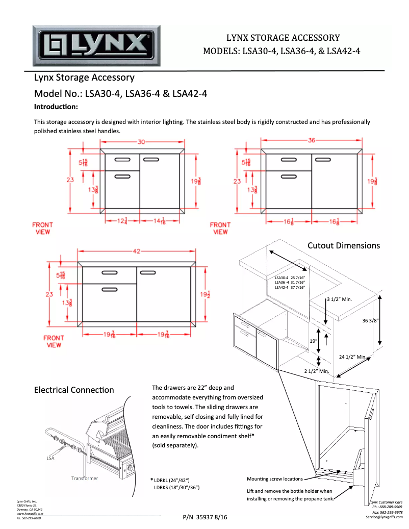 Page n°1 - Manuel utilisateur Lynx Professional LSA30
