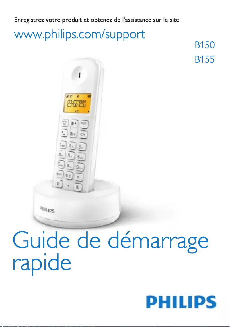 Página 1 del manual Guía de inicio rápido Philips B1501W