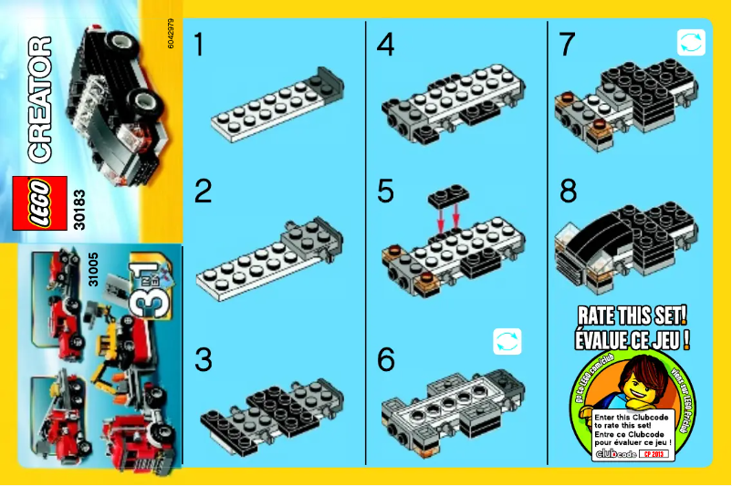 Page 1 de la notice Manuel utilisateur Lego Little Car 30183