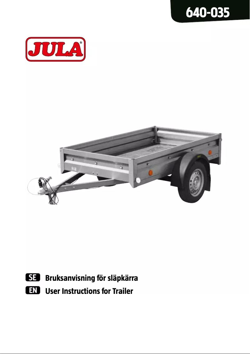 Page 1 de la notice Manuel utilisateur Jula 640-035