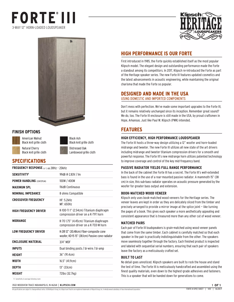 Image de la première page du manuel de l'appareil Forte III