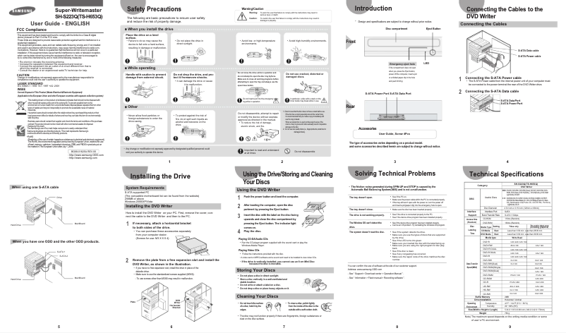 Page n°1 - Manuel utilisateur Samsung SH-S223B