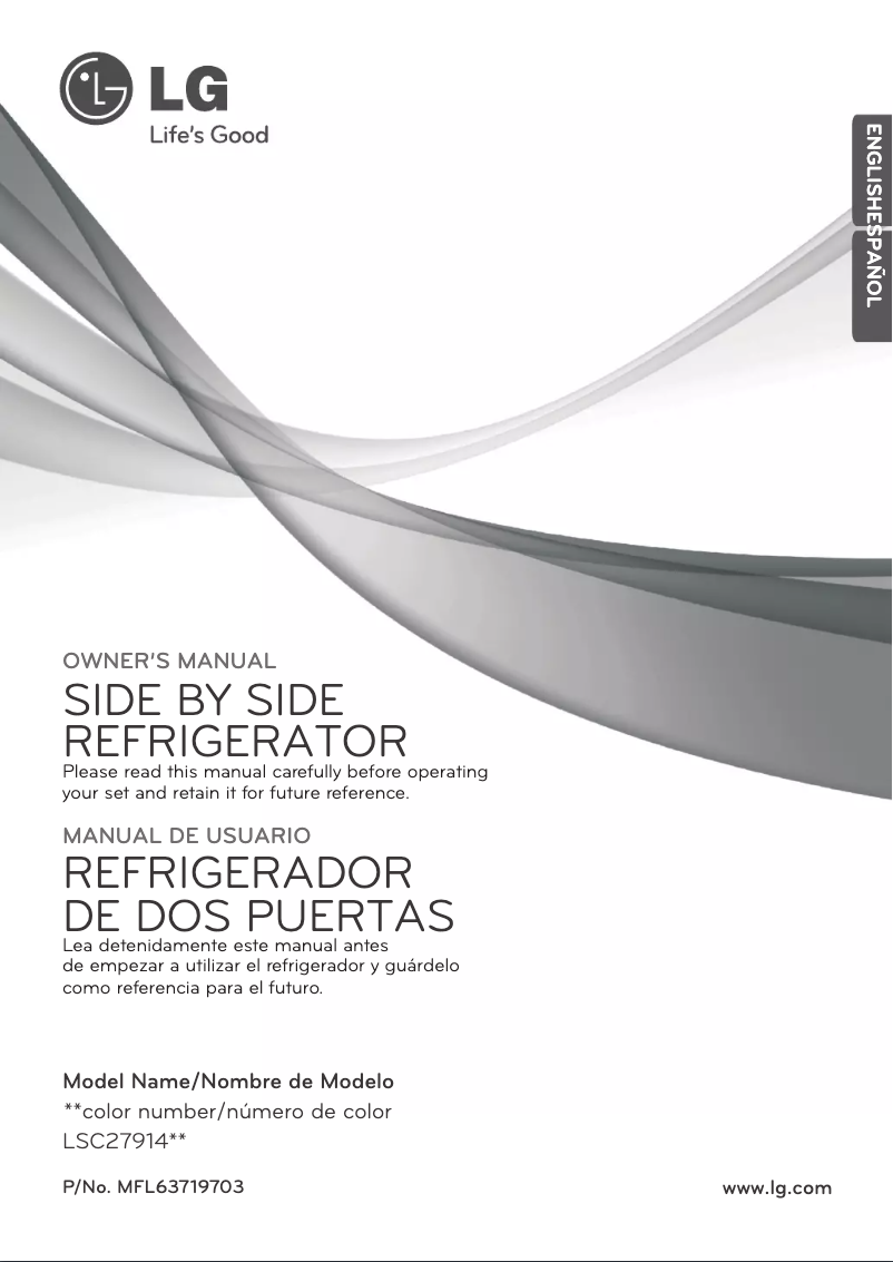 Page 1 de la notice Manuel utilisateur LG LSC27914SW