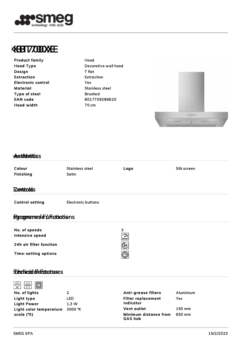 Image de la première page du manuel de l'appareil KBT700XE