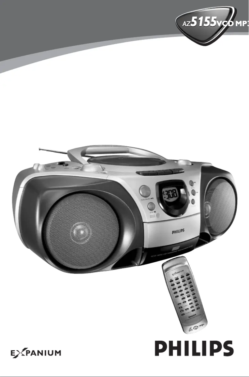 Page 1 de la notice Manuel utilisateur Philips AZ5155