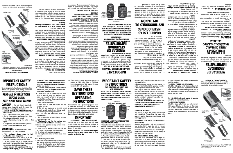 Page 1 de la notice Manuel utilisateur Conair SD4RNX