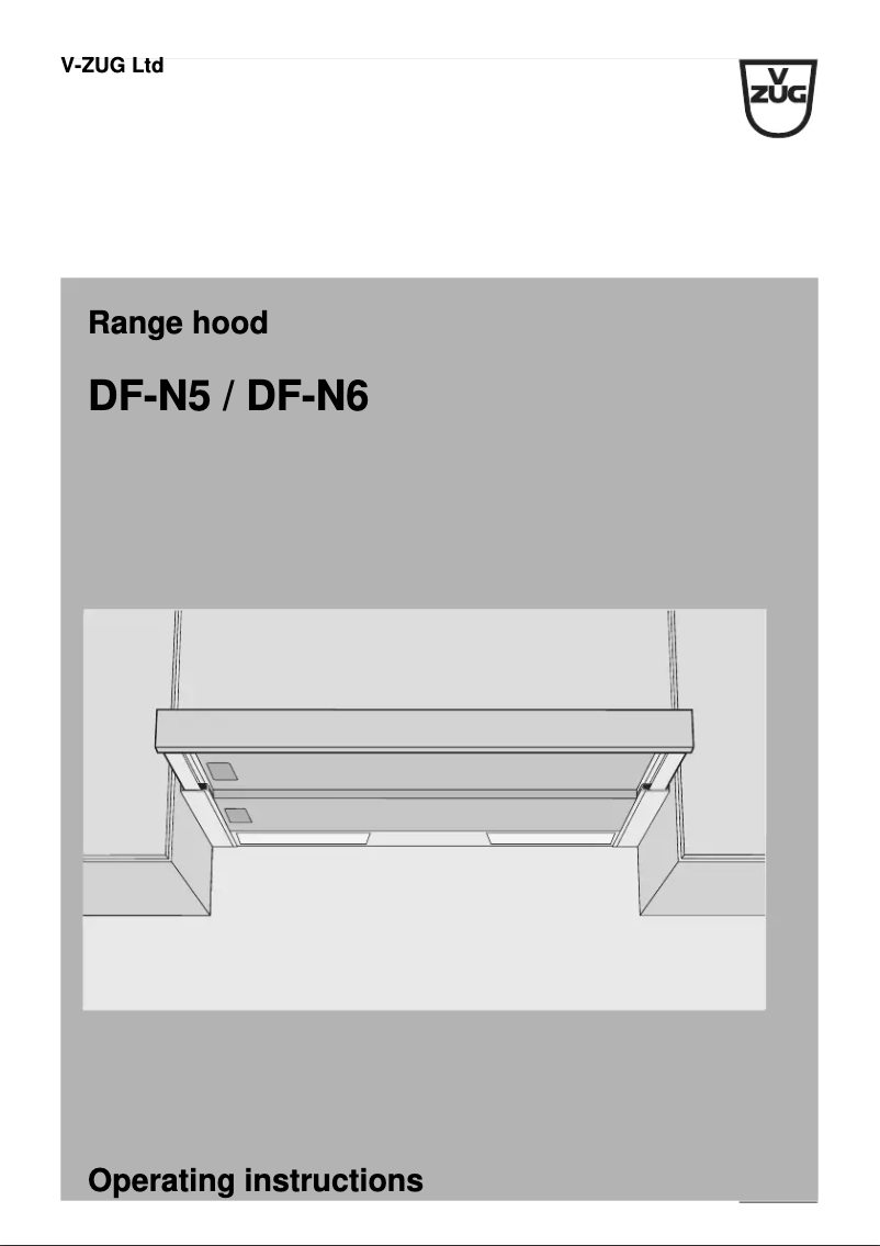 Page 1 de la notice Manuel utilisateur V-Zug DF-N5
