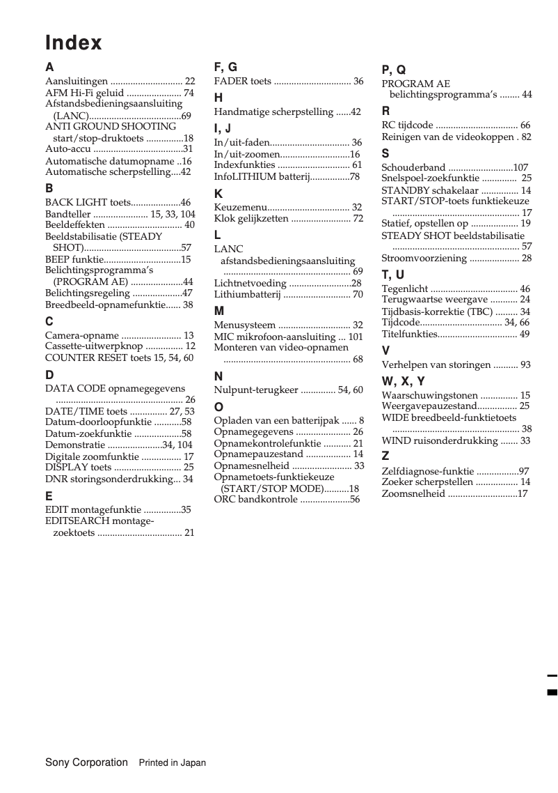 Page 1 de la notice Manuel utilisateur Sony CCD-TR820E