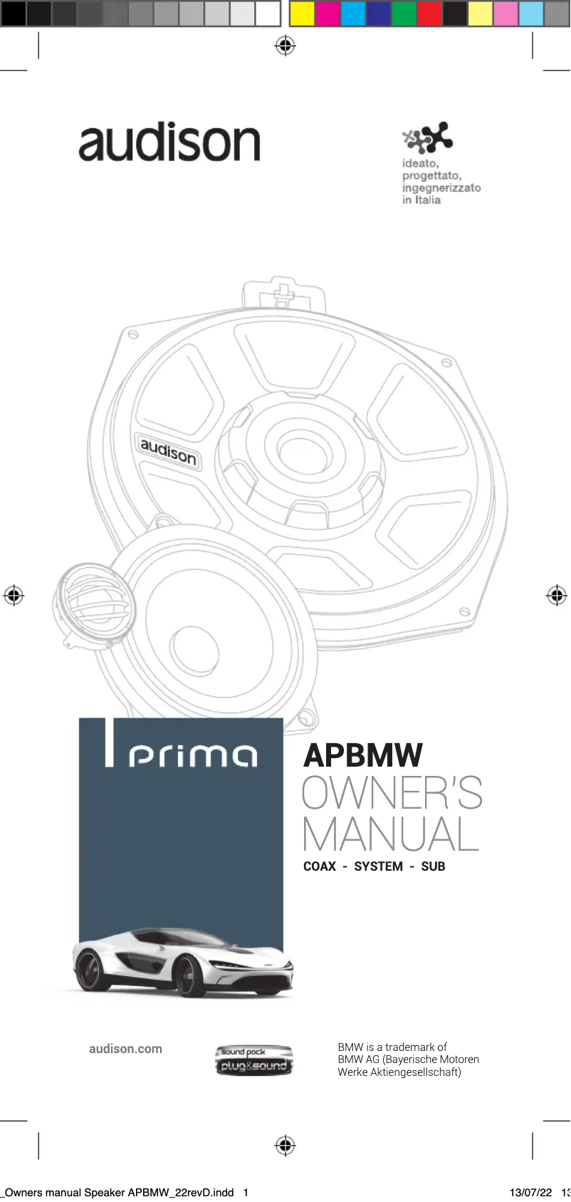Página 1 del manual Manual de usuario Audison Prima APBMW K4E