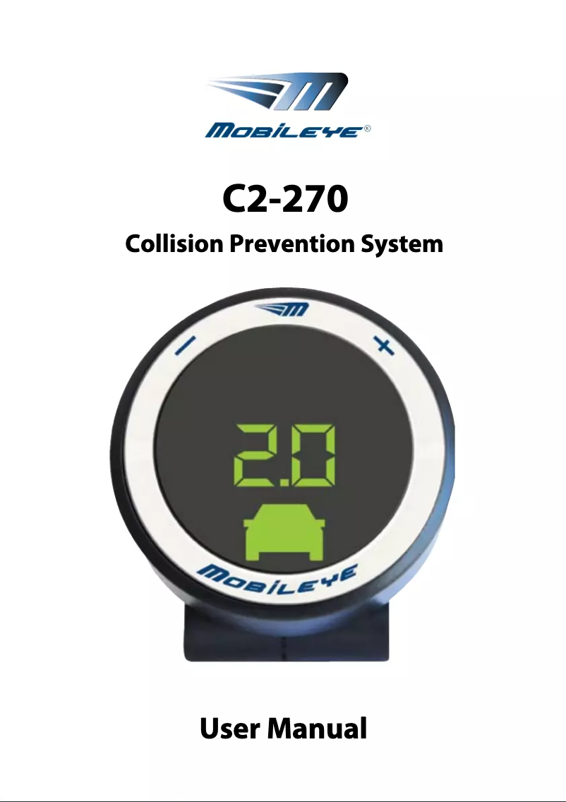 Page 1 de la notice Manuel utilisateur Mobileye C2-270