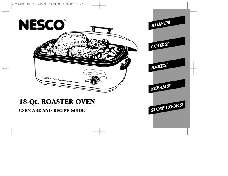Page n°1 - Manuel utilisateur Nesco 4808-25-20