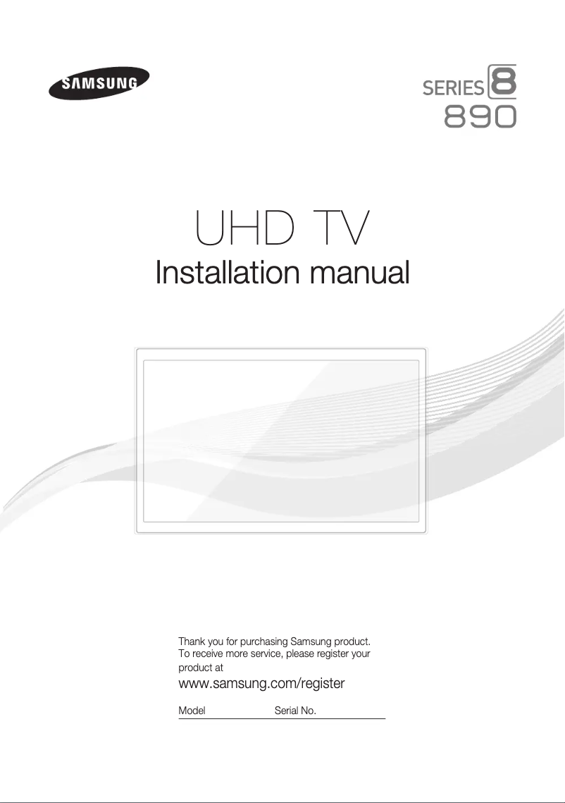 Page n°1 - Manuel utilisateur Samsung HG65ND890WF