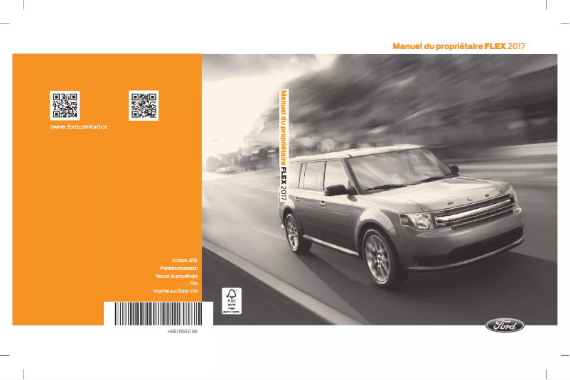 Page n°1 - Manuel utilisateur Ford Flex (2017)