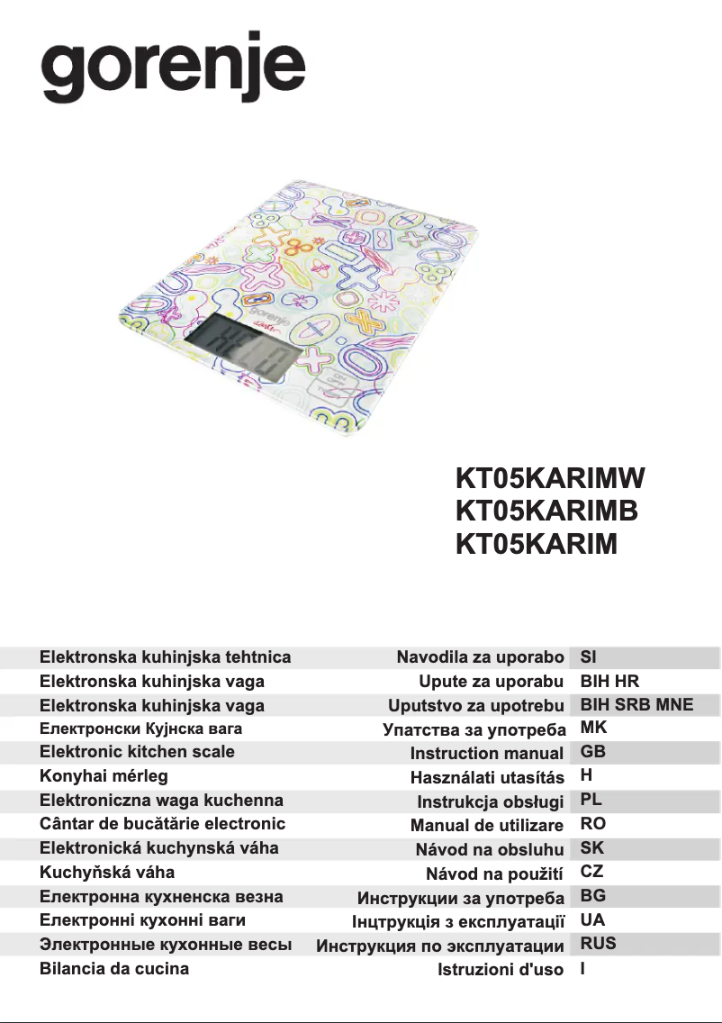 Image de la première page du manuel de l'appareil KT05KARIM