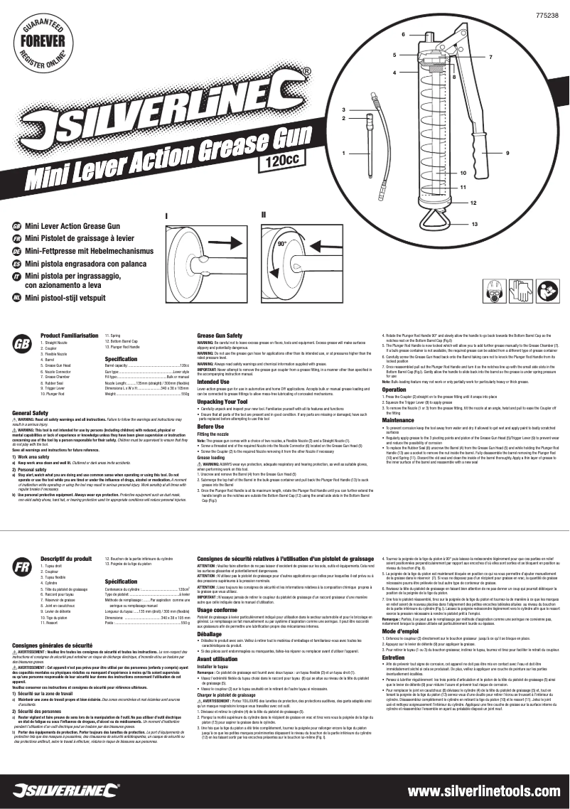 Image de la première page du manuel de l'appareil 775238