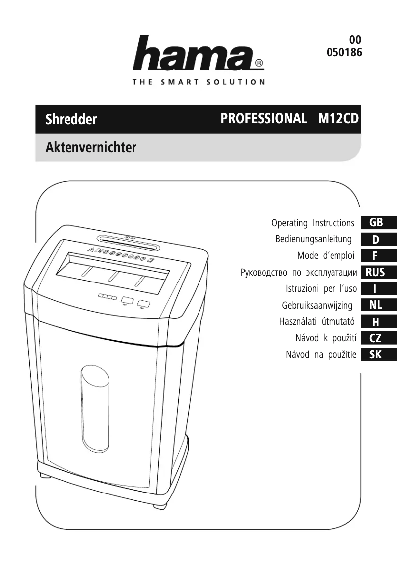 Image de la première page du manuel de l'appareil Professional M12CD