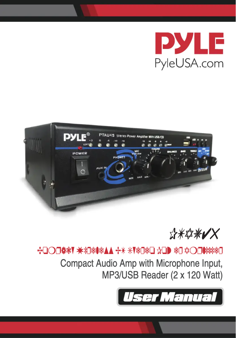 Página 1 del manual Manual de usuario Pyle PTAU45.5