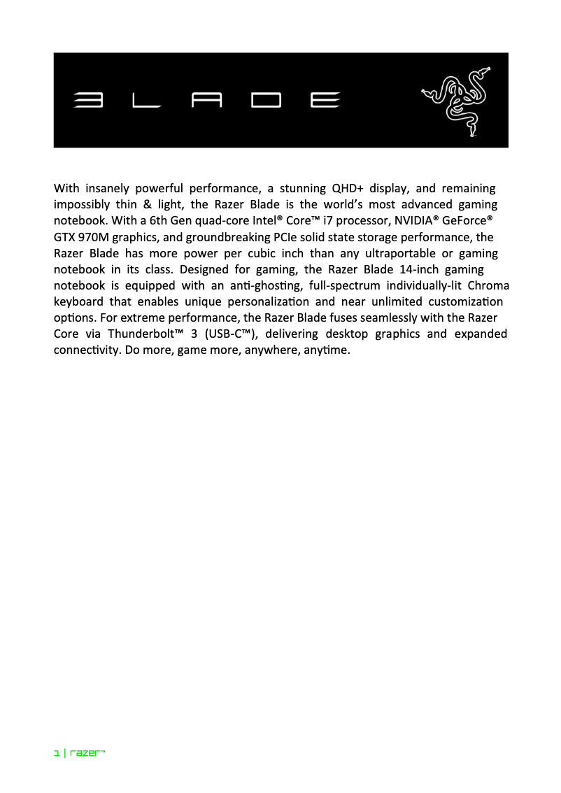 Página 1 del manual Manual de usuario Razer Blade Stealth 12
