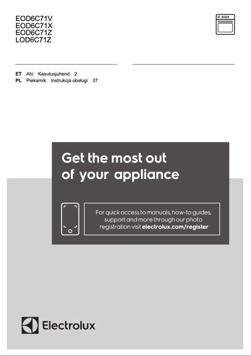 Página 1 del manual Manual de usuario Electrolux EOD6C71V