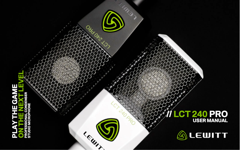 Page 1 de la notice Manuel utilisateur Lewitt LCT-240 Pro