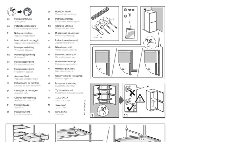 Page 1 de la notice Instructions / montage Siemens KG56NUW30N