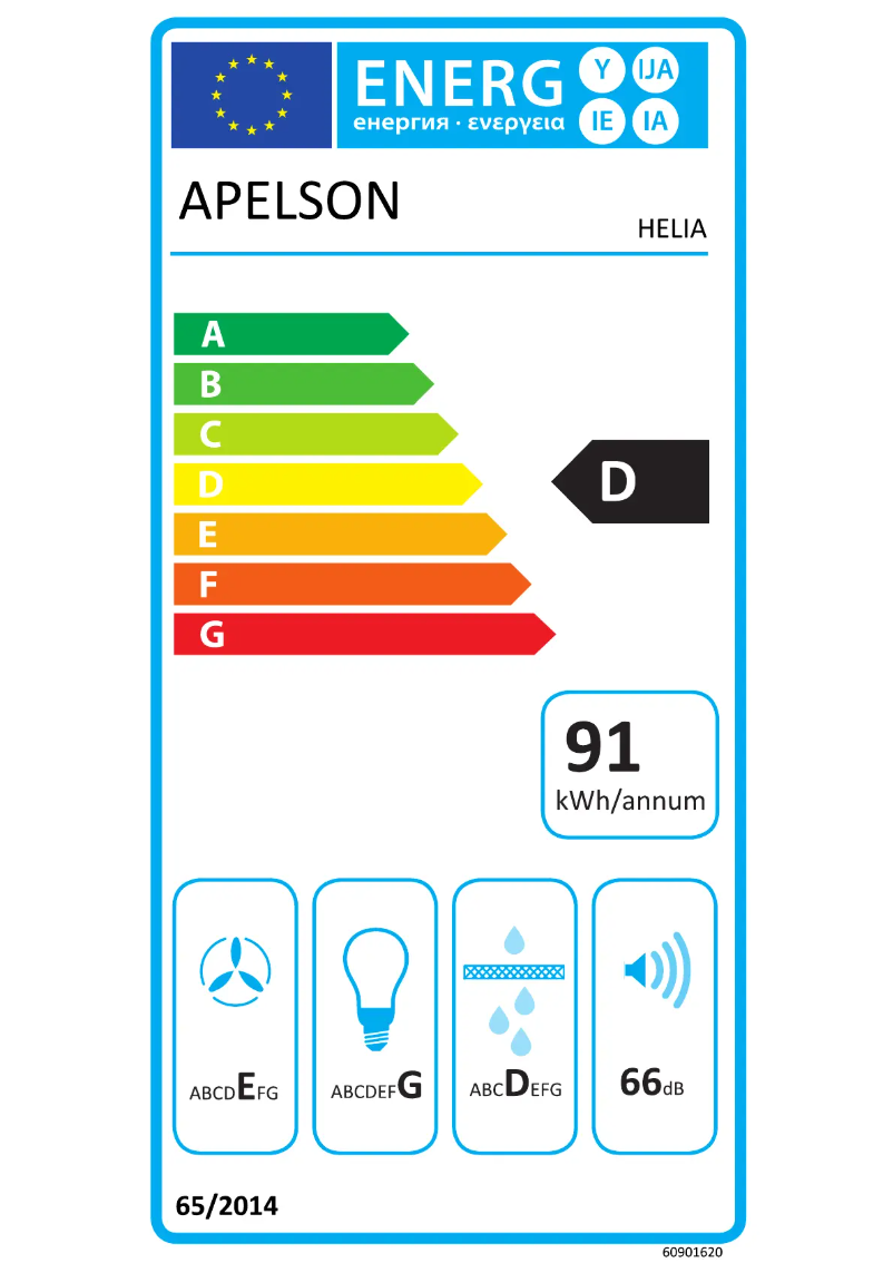Page 1 de la notice Label énergétique Apelson HELIA