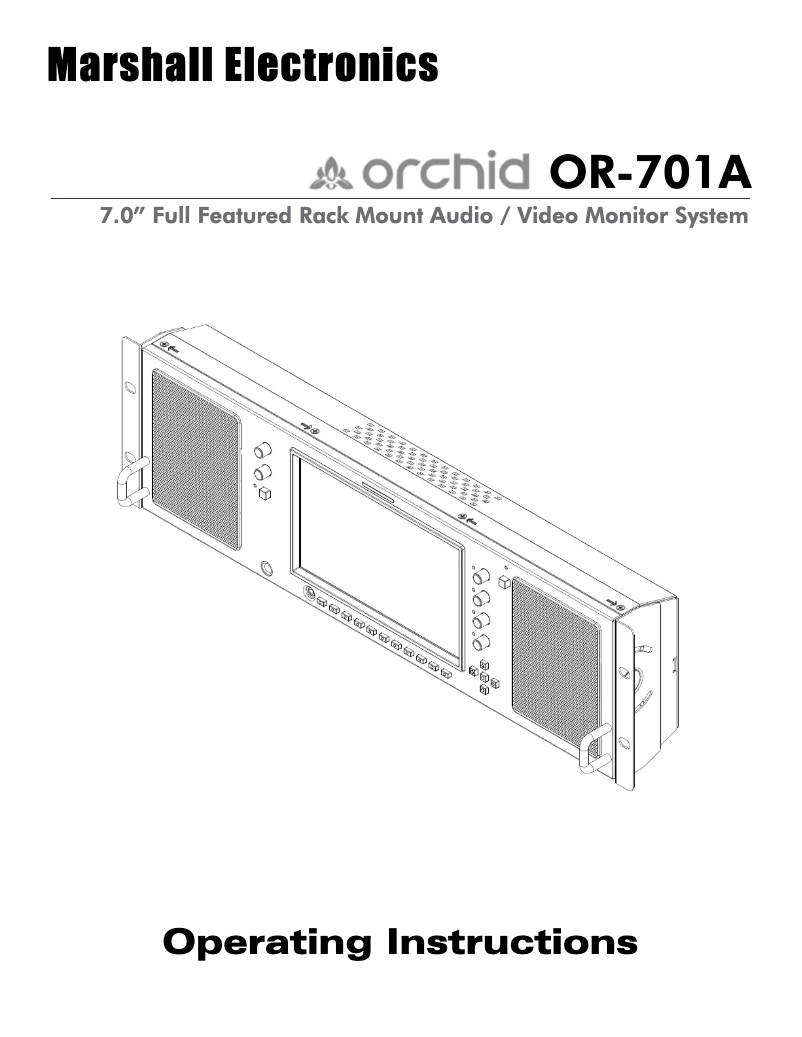 Image de la première page du manuel de l'appareil Orchid OR-701A
