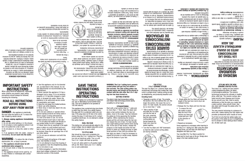 Page 1 de la notice Manuel utilisateur Conair CS69N