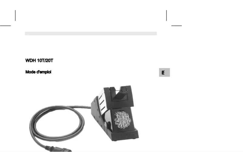 Page n°1 - Manuel utilisateur Weller WDH 10T
