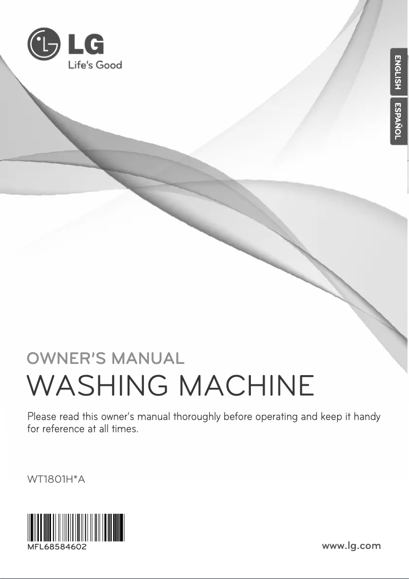 Page n°1 - Manuel utilisateur LG WT1801HWA