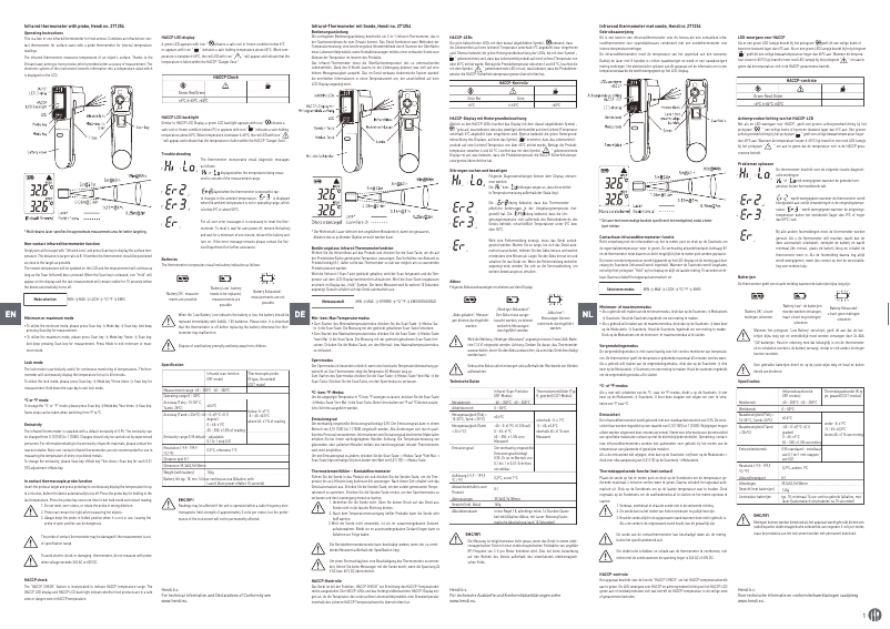 Page n°1 - Manuel utilisateur Hendi 271254