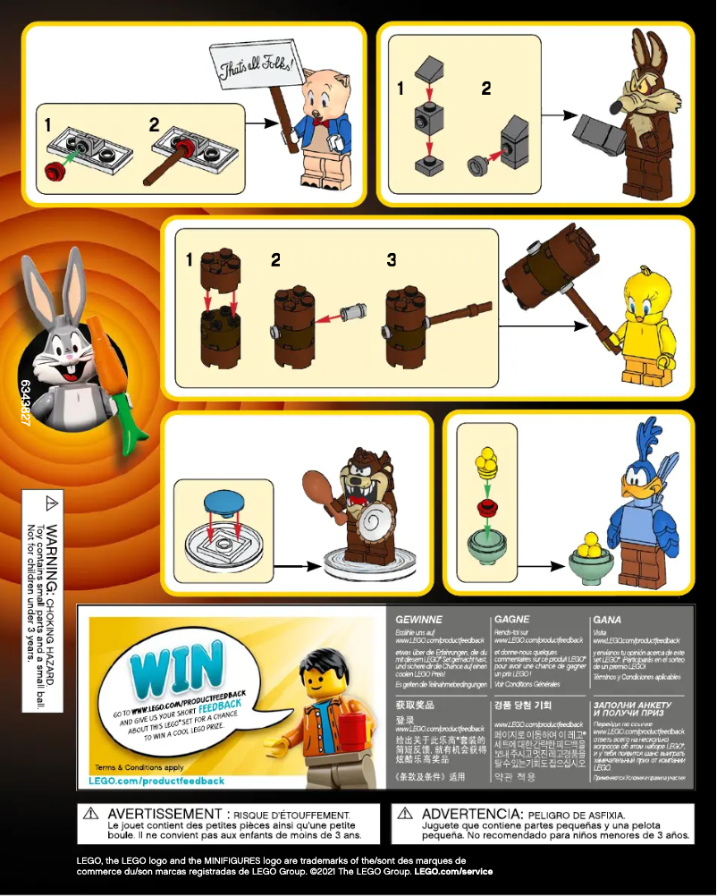 Page 1 de la notice Manuel utilisateur Lego Minifigures 71030