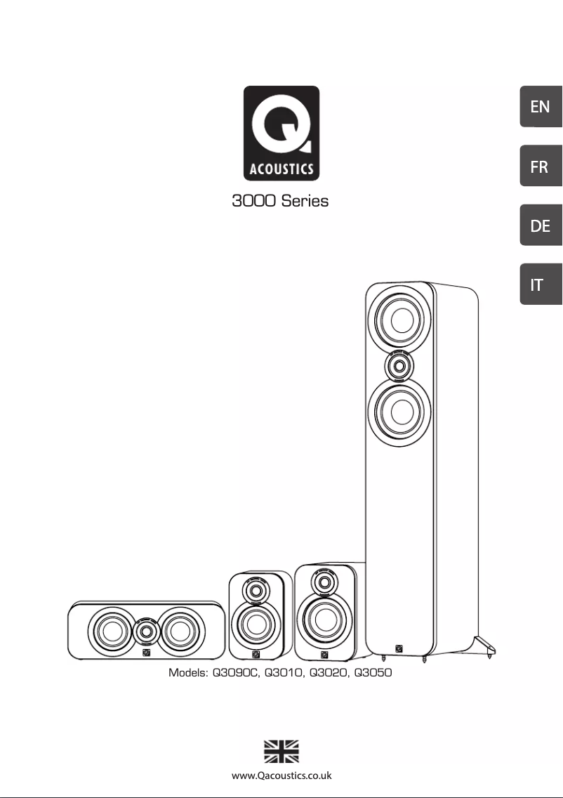 Page 1 de la notice Manuel utilisateur Q Acoustics 3000